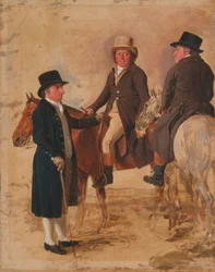 John Hilton, Giudice del Corso a Newmarket; John Fuller, Segretario del Corso; e John Stevens, un...